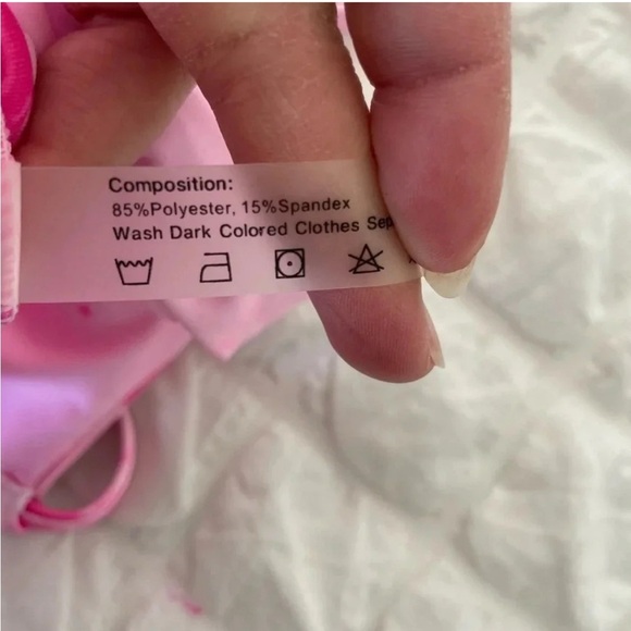 Zaful Pink Bikini with Tie-Dye Effect bikini top only - Picture 4 of 7